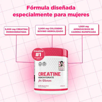 CREATINA MONOHYDRATADA ORIGINAL USA PARA MUJERES🍑 3 EN 1 (+COLAGENO) + ENVIO GRATIS