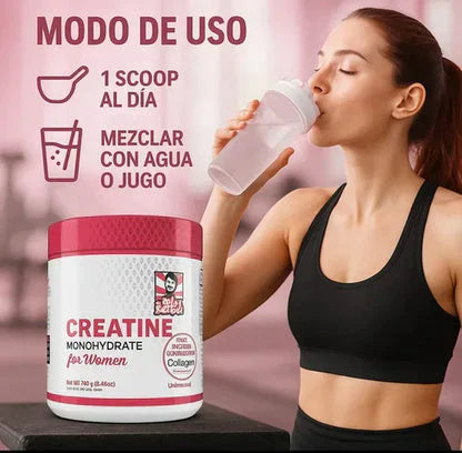 CREATINA MONOHYDRATADA ORIGINAL USA PARA MUJERES🍑 3 EN 1 (+COLAGENO) + ENVIO GRATIS